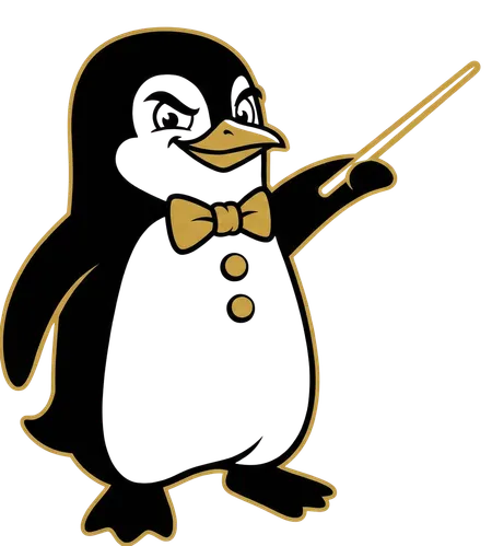Enzo the Maestro penguin conducting